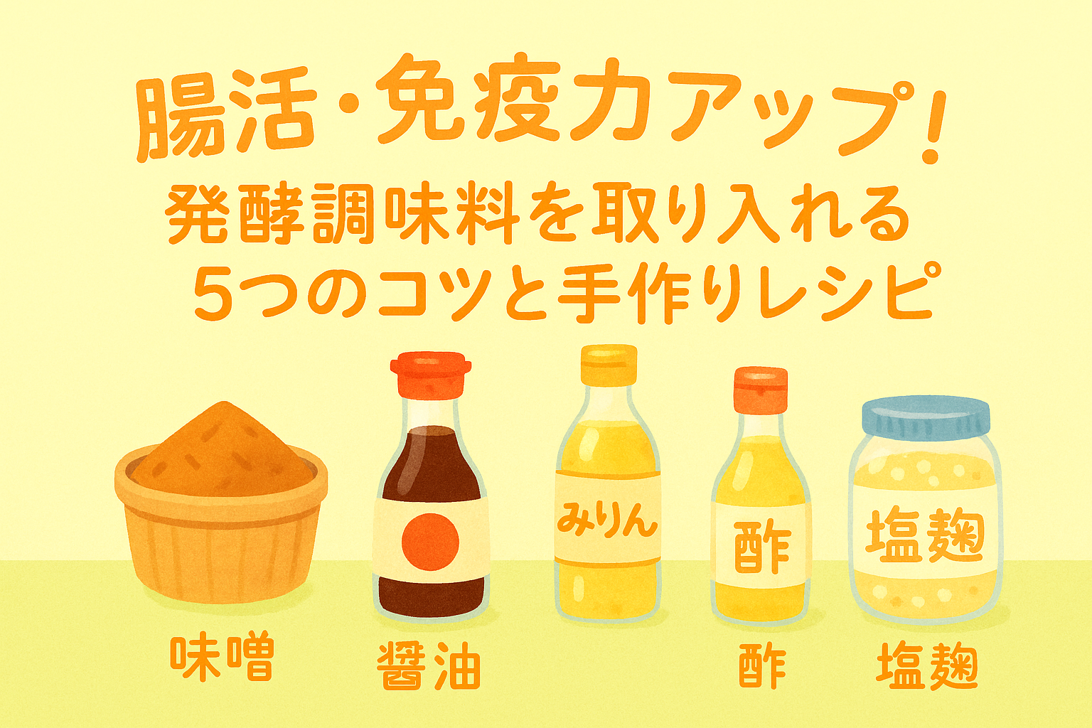 腸活・免疫力アップ！発酵調味料を取り入れる5つのコツと手作りレシピ